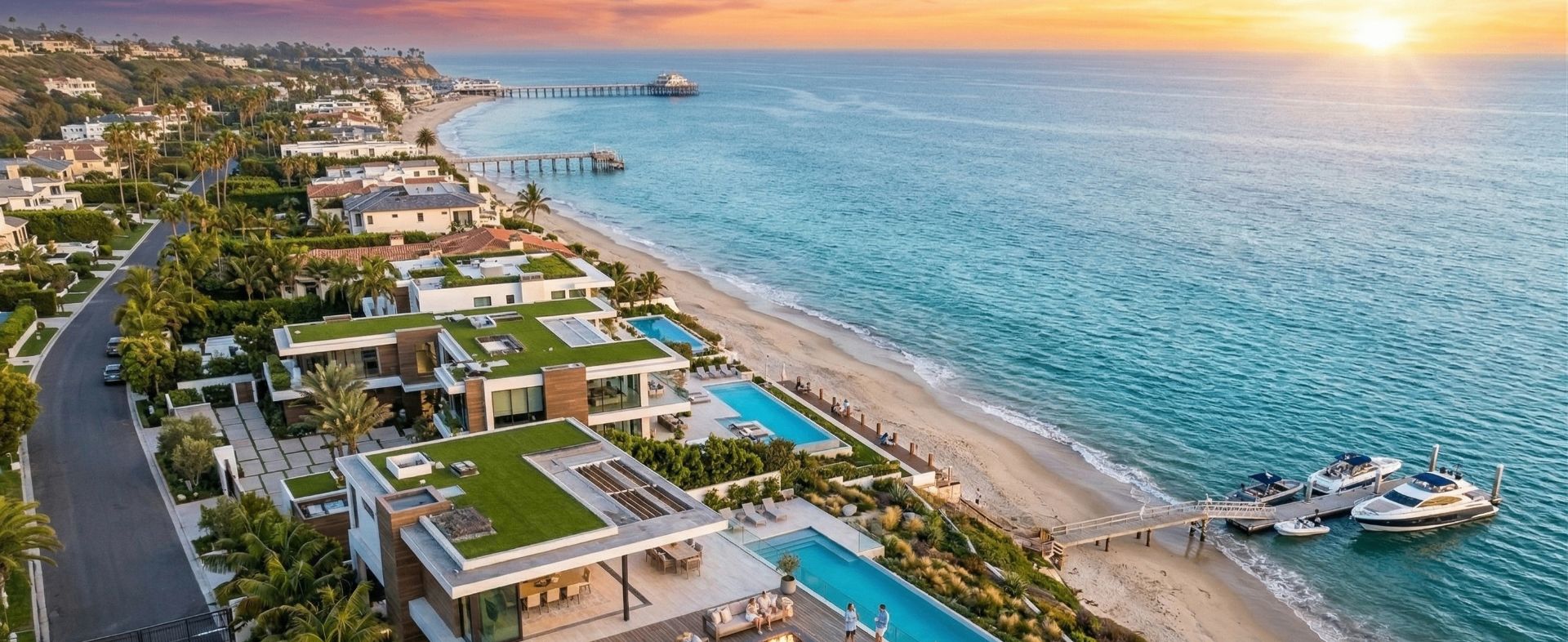 Luxury waterfront homes